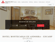 Tablet Screenshot of hotelmontecarloandorra.com